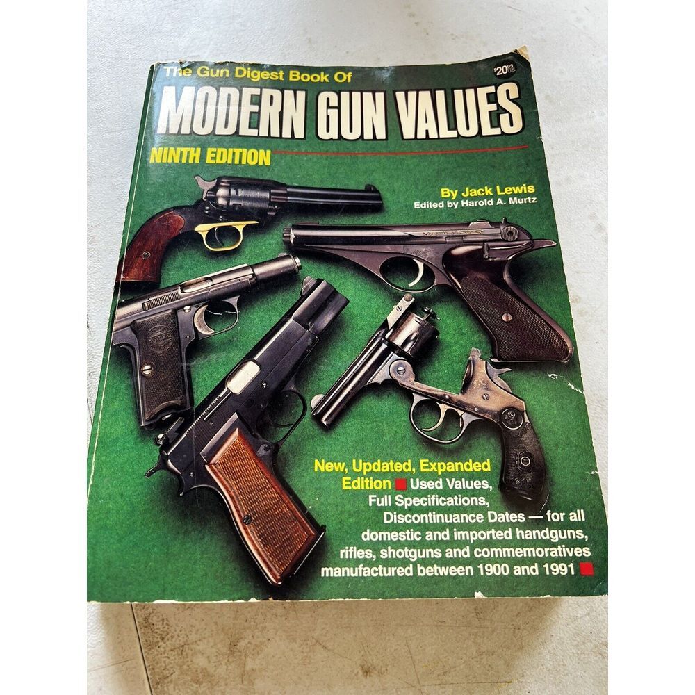 THE GUN DIGEST BOOK of MODERN GUN VALUES by JACK LEWIS 9th EDITION 1993